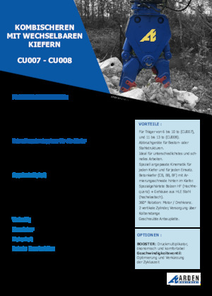 Demoliční drtiče Arden CU007