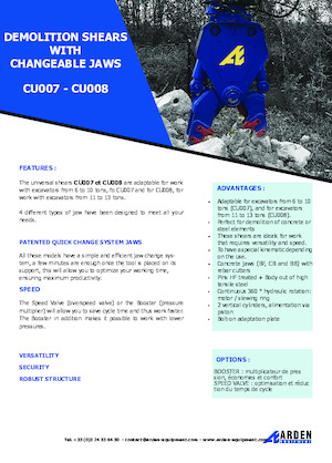 Demoliční drtiče Arden CU007