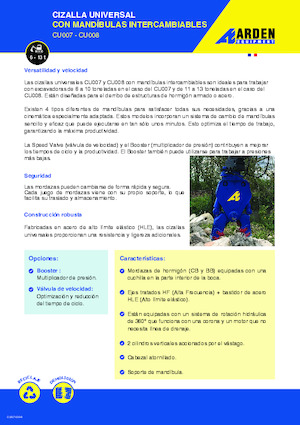 Demoliční drtiče Arden CU007