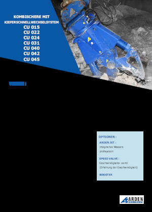 Demoliční drtiče Arden CU015