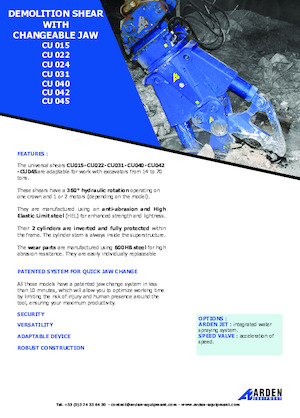 Demoliční drtiče Arden CU015