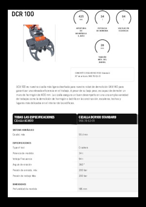 Demoliční drtiče Husqvarna DCR 100