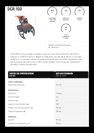 Demoliční drtiče Husqvarna DCR 100