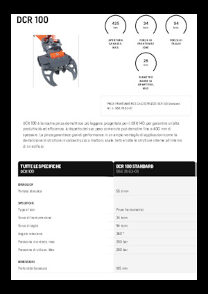 Demoliční drtiče Husqvarna DCR 100