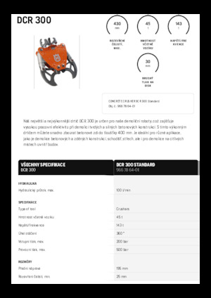 Demoliční drtiče Husqvarna DCR 300