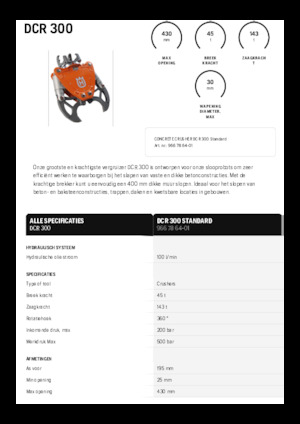 Demoliční drtiče Husqvarna DCR 300