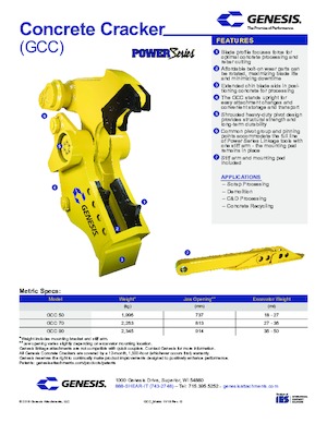 Demoliční drtiče Genesis GCC 50