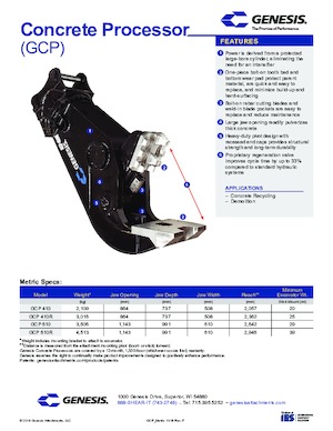 Demoliční drtiče Genesis GCP 410