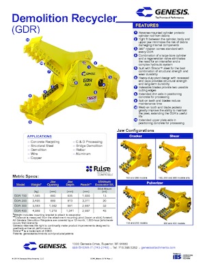 Demoliční drtiče Genesis GDR 150