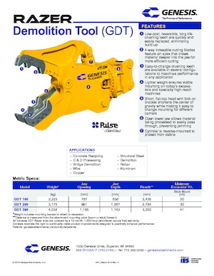 Demoliční drtiče Genesis GDT 290 