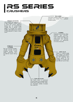 Demoliční drtiče OSA Demolition Equipment RS6000 