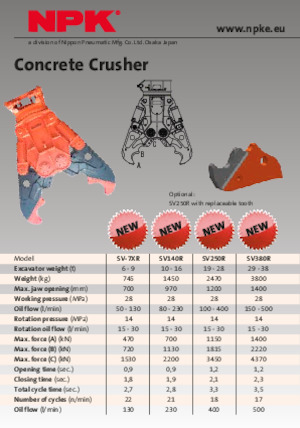 Demoliční drtiče NPK SV-7XR