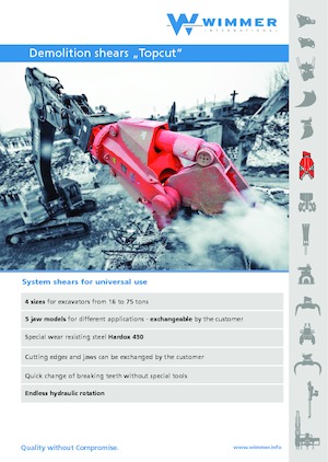 Demoliční drtiče WIMMER TC 1100 U