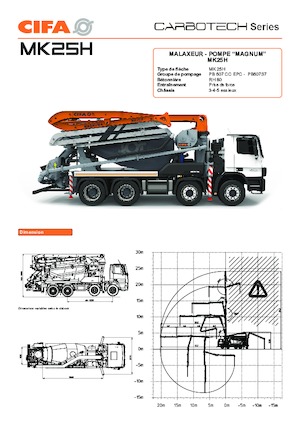 Autočerpadla s domíchávačem betonu CIFA MK25H