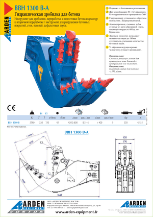Pulverizátory Arden BBH 1300R
