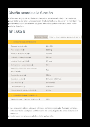 Pulverizátory Epiroc BP 1650 R