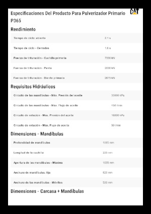 Pulverizátory Caterpillar P365