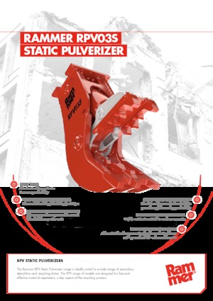 Pulverizátory Rammer RPV03S