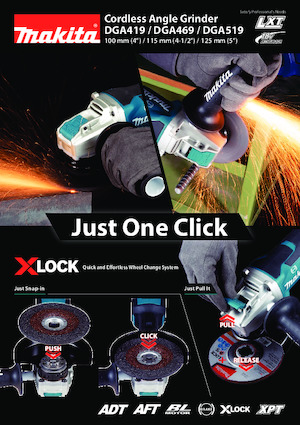 Akumulátorové úhlové brusky Makita DGA519 