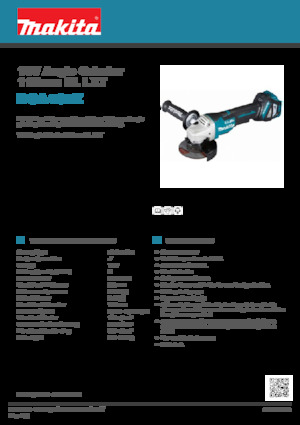 Akumulátorové úhlové brusky Makita DGA467Z 