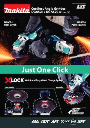 Akumulátorové úhlové brusky Makita DGA521 