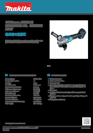 Akumulátorové úhlové brusky Makita GA013GZ 