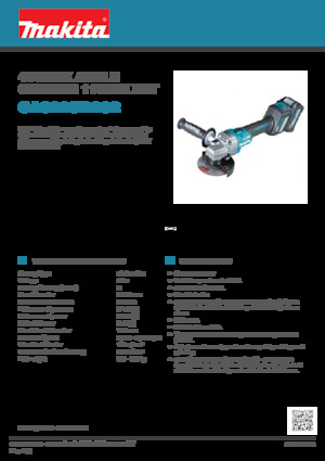 Akumulátorové úhlové brusky Makita GA022GD202 