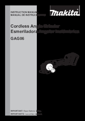 Akumulátorové úhlové brusky Makita GAG06Z