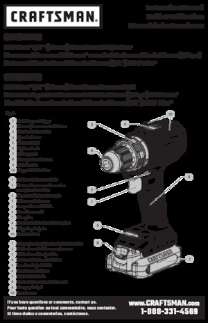 Akumulátorové vrtačky a vrtací šroubováky Craftsman CMCD726B