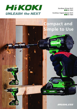 Akumulátorové vrtačky a vrtací šroubováky HiKOKI DS18DE