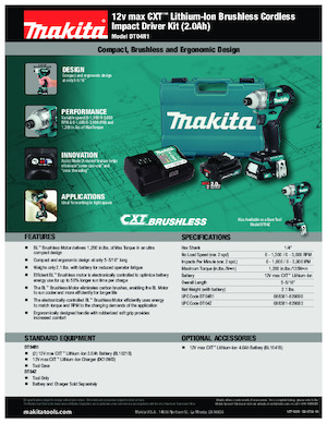 Akumulátorové rázové utahováky a šroubováky Makita DT04R1