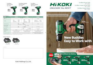 Akumulátorové vrtačky a vrtací šroubováky HiKOKI DV12DA