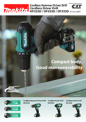 Akumulátorové vrtačky a vrtací šroubováky Makita DF033D