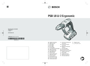 Akumulátorové vrtačky a vrtací šroubováky Bosch PSB 18 LI-2 Ergonomic