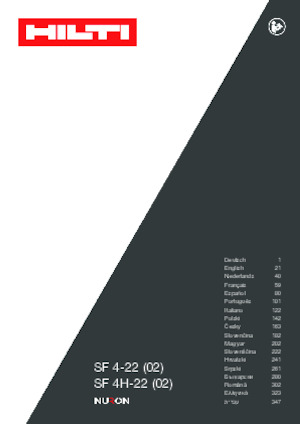 Akumulátorové vrtačky a vrtací šroubováky Hilti SF 4H-22