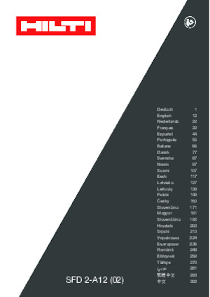 Akumulátorové vrtačky a vrtací šroubováky Hilti SFD 2-A12