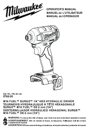 Akumulátorové rázové utahováky a šroubováky Milwaukee 2760-20