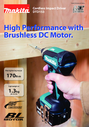 Akumulátorové rázové utahováky a šroubováky Makita DTD153