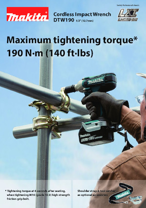 Akumulátorové rázové utahováky a šroubováky Makita DTW190