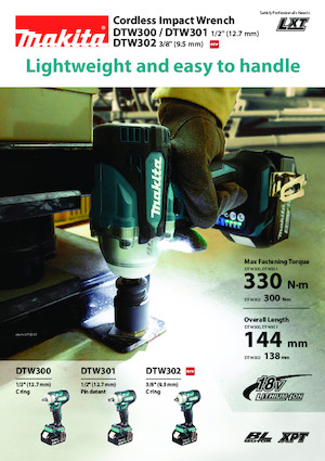 Akumulátorové rázové utahováky a šroubováky Makita DTW300 