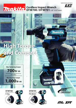Akumulátorové rázové utahováky a šroubováky Makita DTW700 