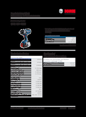Akumulátorové rázové utahováky a šroubováky Bosch GDS 18V-1000