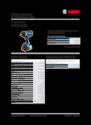 Akumulátorové rázové utahováky a šroubováky Bosch GDS 18V-1000