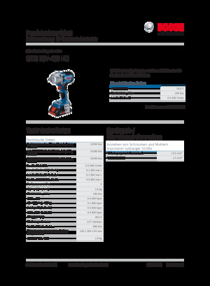 Akumulátorové rázové utahováky a šroubováky Bosch GDS 18V-450 HC
