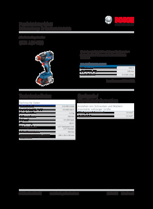 Akumulátorové rázové utahováky a šroubováky Bosch GDX 18V-200