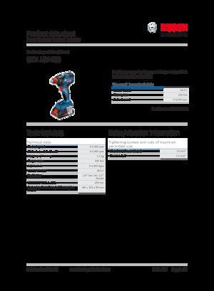 Akumulátorové rázové utahováky a šroubováky Bosch GDX 18V-200