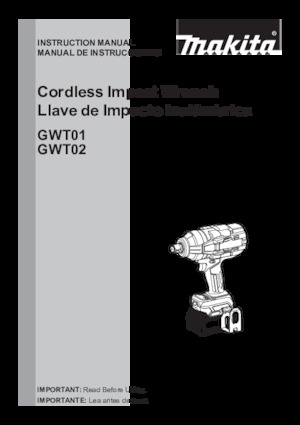 Akumulátorové rázové utahováky a šroubováky Makita GWT02Z