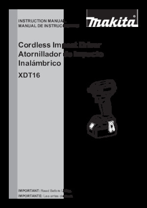 Akumulátorové rázové utahováky a šroubováky Makita XDT16Z 