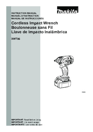 Akumulátorové rázové utahováky a šroubováky Makita XWT06