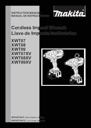 Akumulátorové rázové utahováky a šroubováky Makita XWT09Z